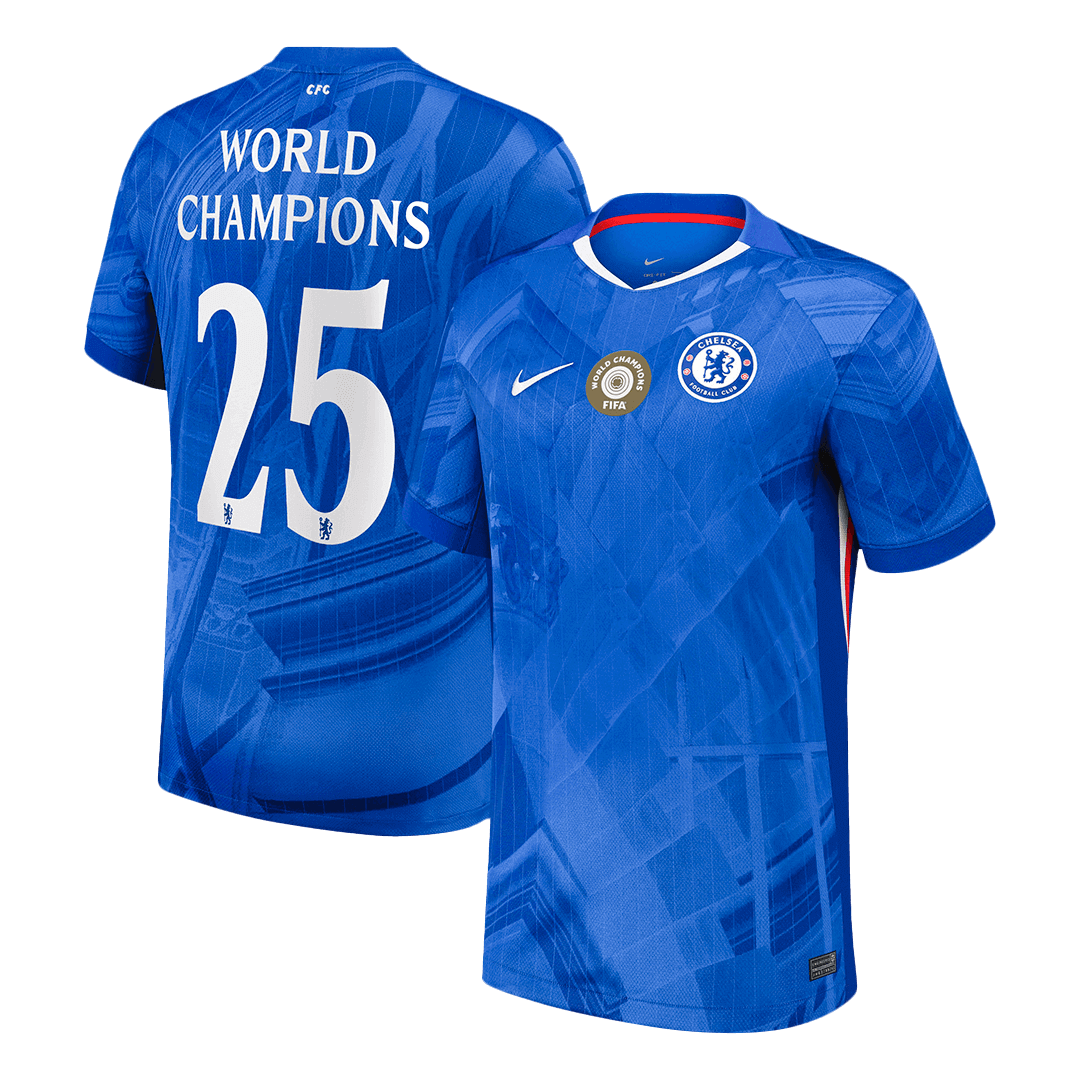 WORLD CHAMPIONS #25 Chelsea Thuisshirt 2025/26