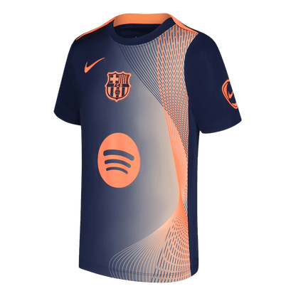 Barcelona Voorwedstrijdshirt 2025/26 Oranje Zwart