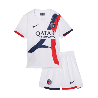 Kid's PSG uit-tenue (shirt + broek) 2024/25