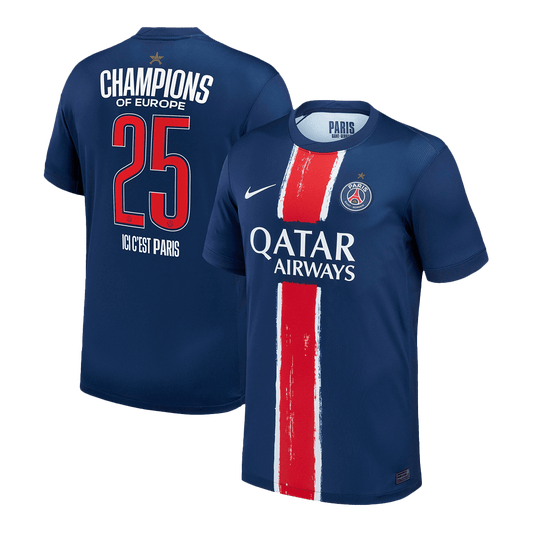 CHAMPIONS #25 PSG Thuisshirt 2024/25 - CHAMPIONS OF EUROPE