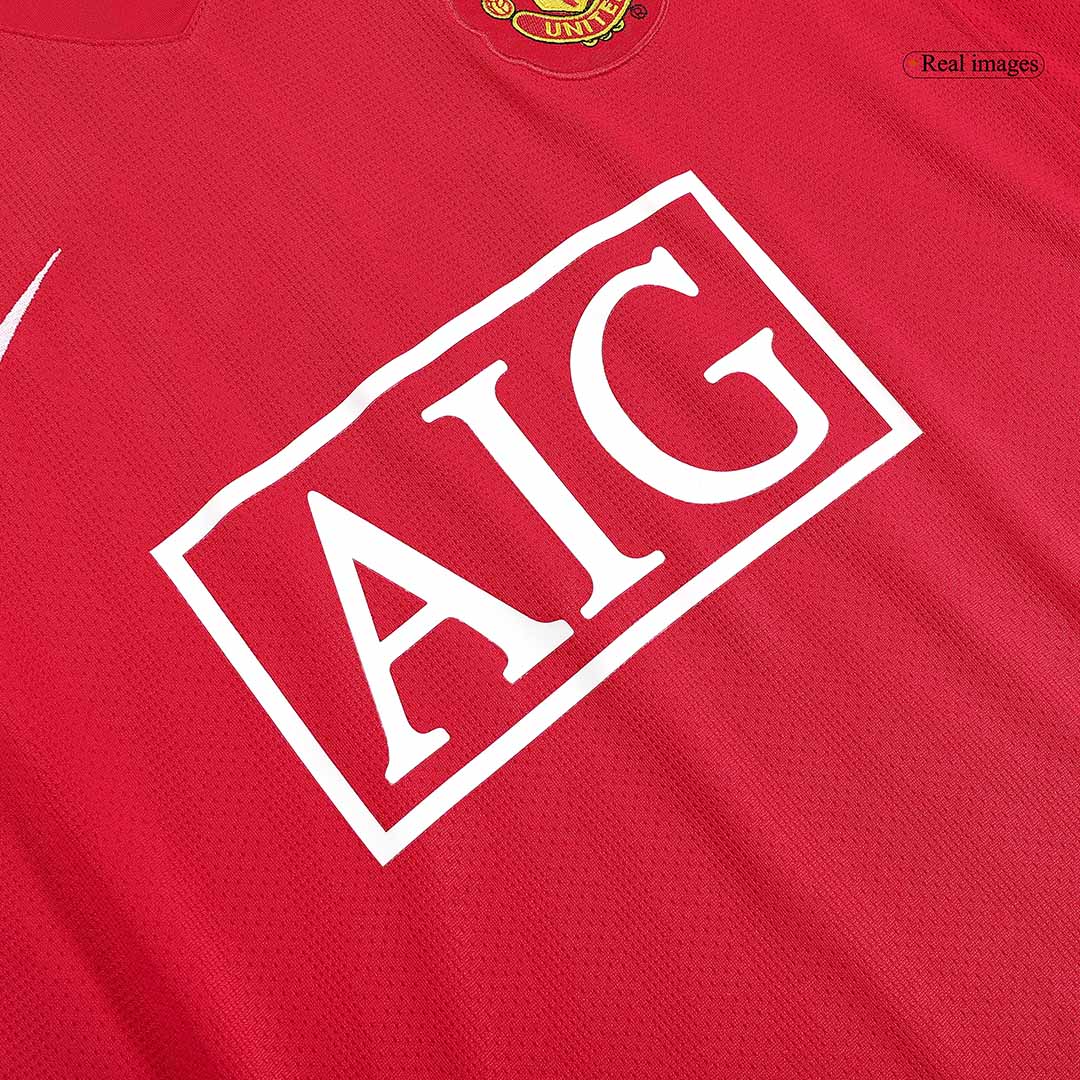 Retro 2007/08 Manchester United Thuisshirt Lange Mouwen