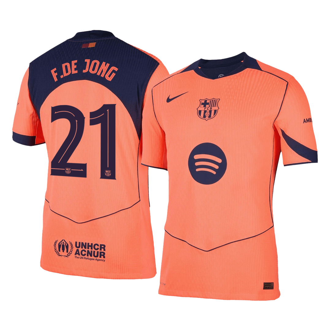 F.DE JONG #21 Barcelona Derde Shirt 2025/26 Spelersversie - UCL