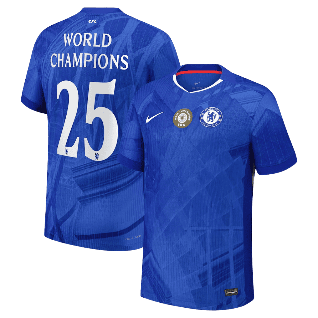 WORLD CHAMPIONS #25 Chelsea Thuisshirt 2025/26 Spelersversie