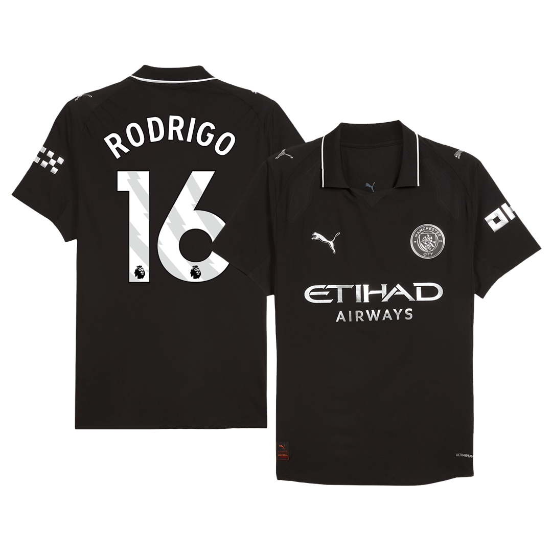 RODRIGO #16 Manchester City Uitshirt 2025/26 Spelersversie